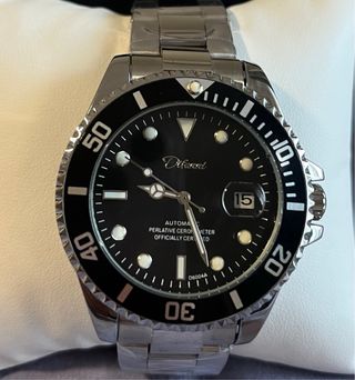 Reloj Dulunwe Automático Hombre Negro/Plata