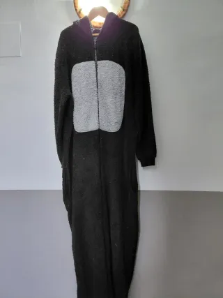 Pijama Entero Negro y Gris Talla Única