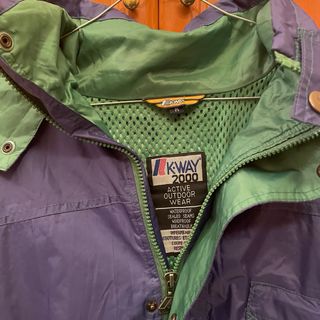 Chaqueta K-Way Vintage Morado y Verde