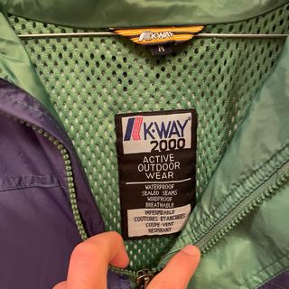 Chaqueta K-Way Vintage Morado y Verde