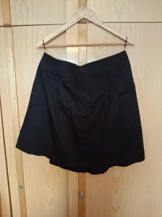 Falda midi negra Mango Talla Xl