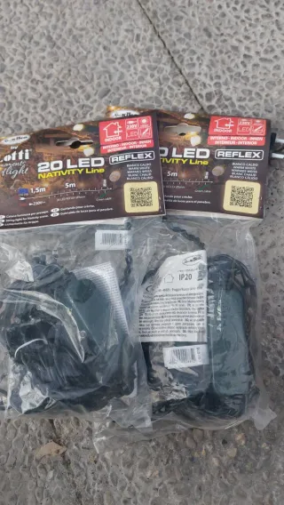 2 Catene 20 LED Luce Calda Presepe