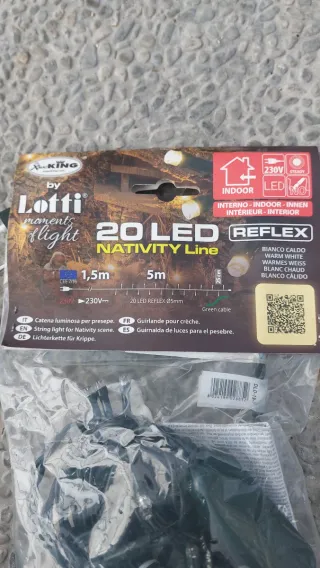 2 Catene 20 LED Luce Calda Presepe