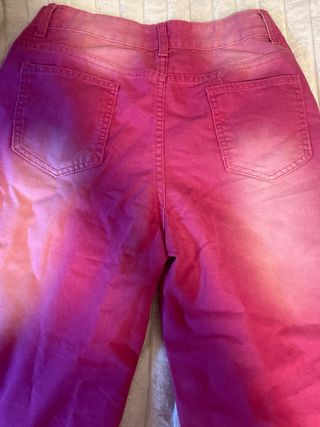 Pantalón denim rosa tie-dye talla S