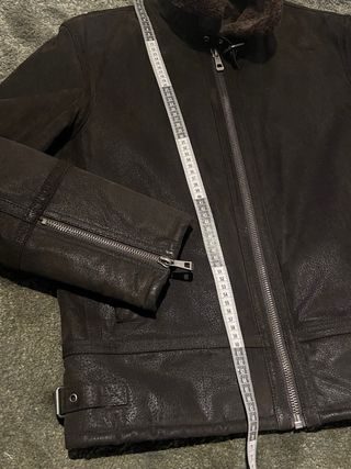 Chaqueta Piel Aviador Marrón Talla L