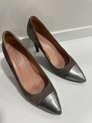 Zapatos Pedro Miralles ante gris/plata T40