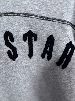 Felpa Trapstar Grigia con Logo Bianco/Nero