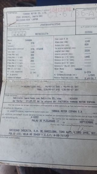 Yamaha XT 600e Clásica