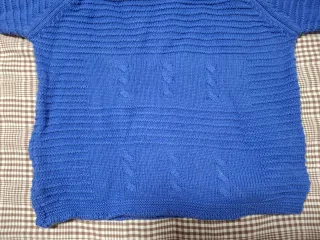 Jersey azul con ballena bordada de la marca Tizzas