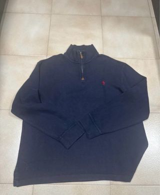 Felpa Polo Ralph Lauren mezza zip blu L