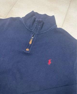 Felpa Polo Ralph Lauren mezza zip blu L