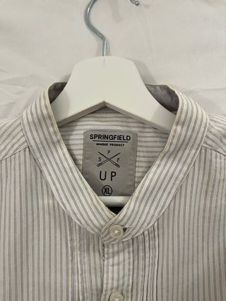 Camisa Springfield Rayas Grises y Blancas