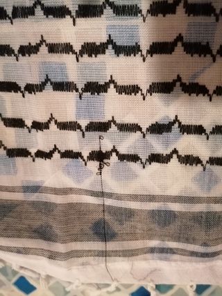 Keffiyeh Palestinese Nera e Bianca