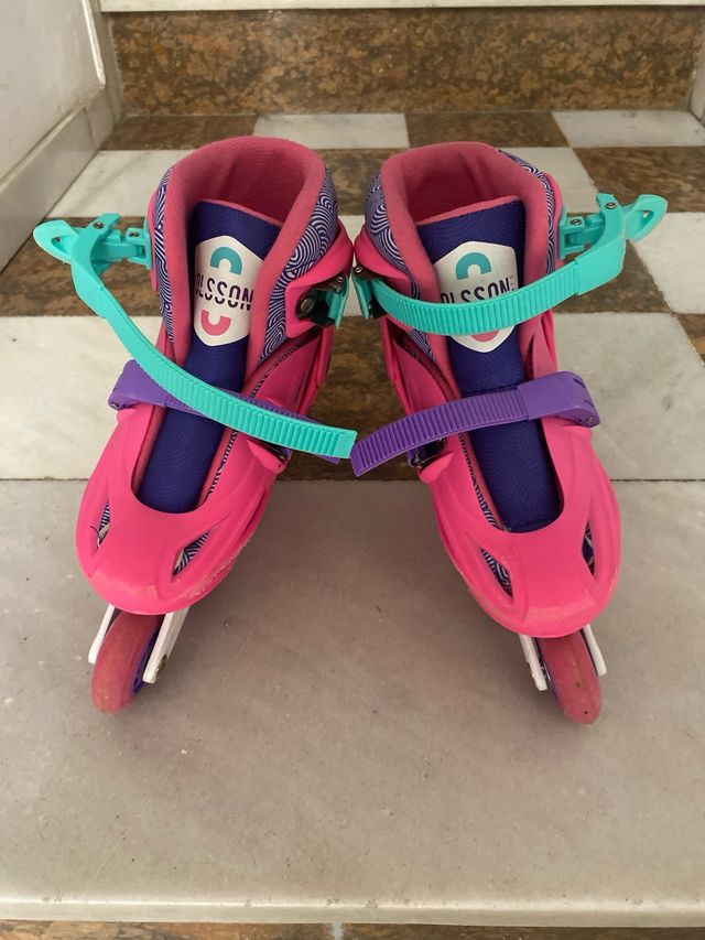 Patines en línea para niña color rosa