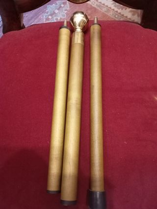 Elegante bastón de madera 3 secciones.Ideal viajar