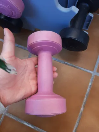 Set Mancuernas Colores con Soporte