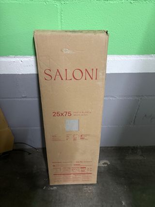 Baldosas Saloni 25x75 Blanca