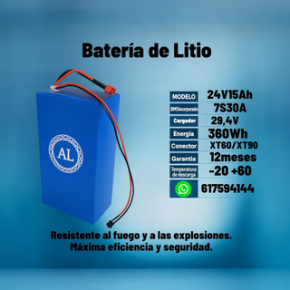 Batería de Litio 24V 15Ah Compacta