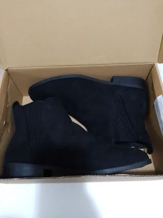 Stivaletti Donna Primark 39 Raso Nero Come Nuovi