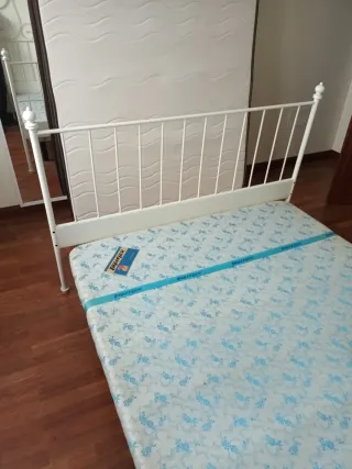 Estructura cama metálica con somier