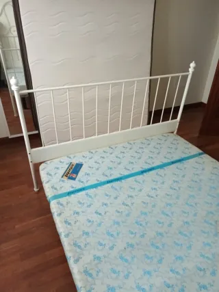 Estructura cama metálica con somier