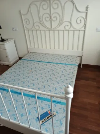 Estructura cama metálica con somier