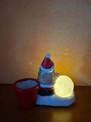 Porta piantina con sfera luminosa