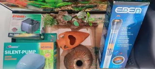 Acuario 35 l. con accesorios Regalo  piscina