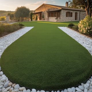 Césped artificial reutilizado