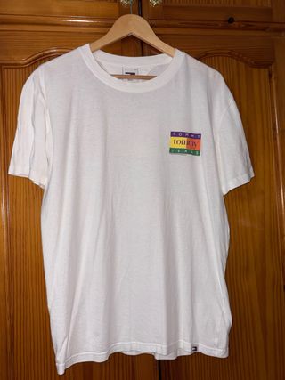 Camiseta Tommy Jeans Estampada Blanca