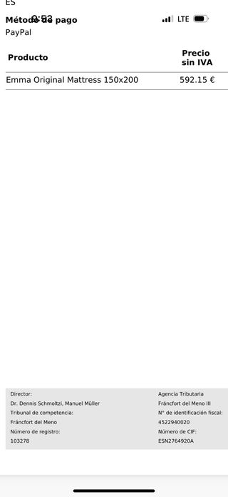 Colchón Emma Original 150x200