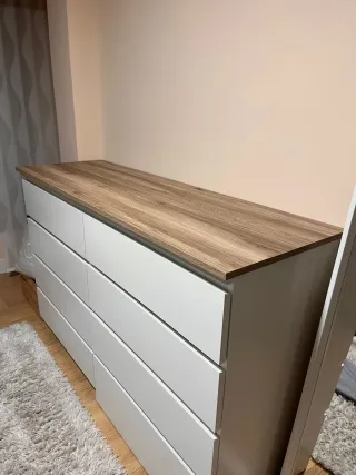 Tablero de madera para cómoda