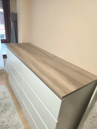 Tablero de madera para cómoda