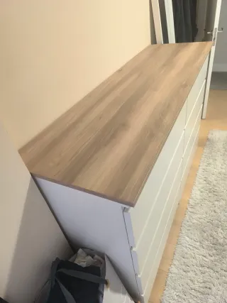 Tablero de madera para cómoda