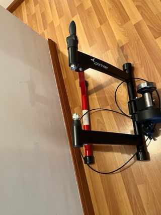 Bicicleta de carretera con rodillo