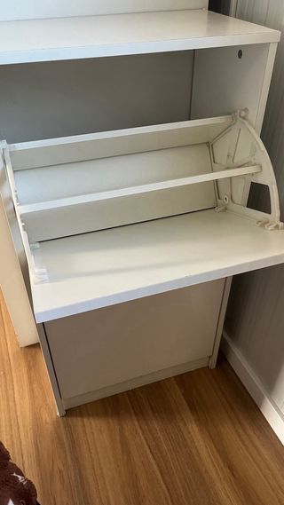 Zapatero blanco de plástico