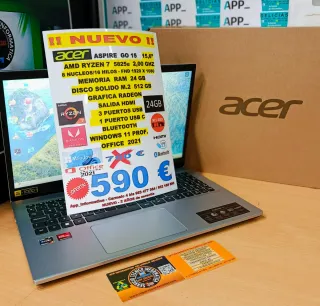 Acer Aspire GO 15 Nuevo Ryzen 7 24GB RAM