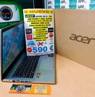 Acer Aspire GO 15 Nuevo Ryzen 7 24GB RAM