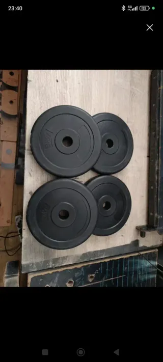 4 discos de pesa 2,5kg