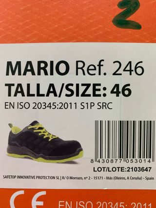 Bota de seguridad MARIO Talla 46