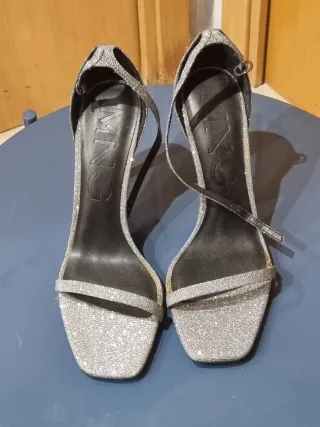 Zapatos de fiesta plateados