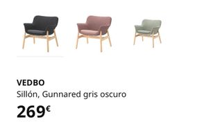 Sillón Ikea Vedbo Gris Madera