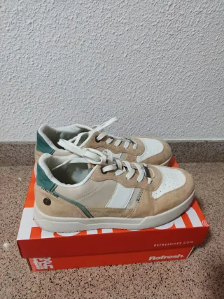 Zapatillas Refresh Beige y Verde