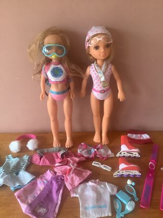 Lote de Nancys con accesorios de deporte