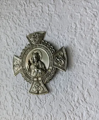 Placa Detente Sagrado Corazón Jesús Antigua año 50