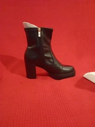 Botín Xti Piel Talla 38 Tacón Plataforma