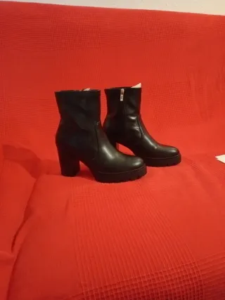 Botín Xti Piel Talla 38 Tacón Plataforma