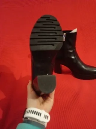 Botín Xti Piel Talla 38 Tacón Plataforma