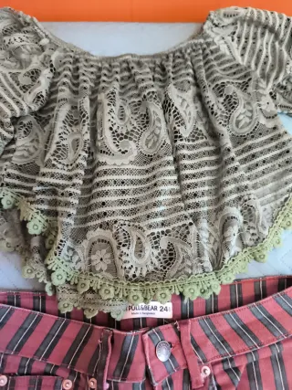 Conjunto Top y Pantalón Rayas