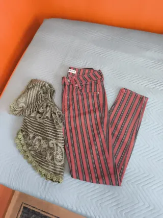 Conjunto Top y Pantalón Rayas